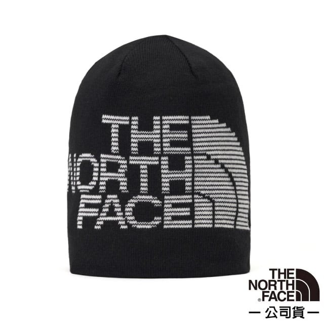 【The North Face】双面戴保暖针织毛帽(帽沿宽大/可覆耳).男女适用/7WLA-YA7 黑色✿30E010
